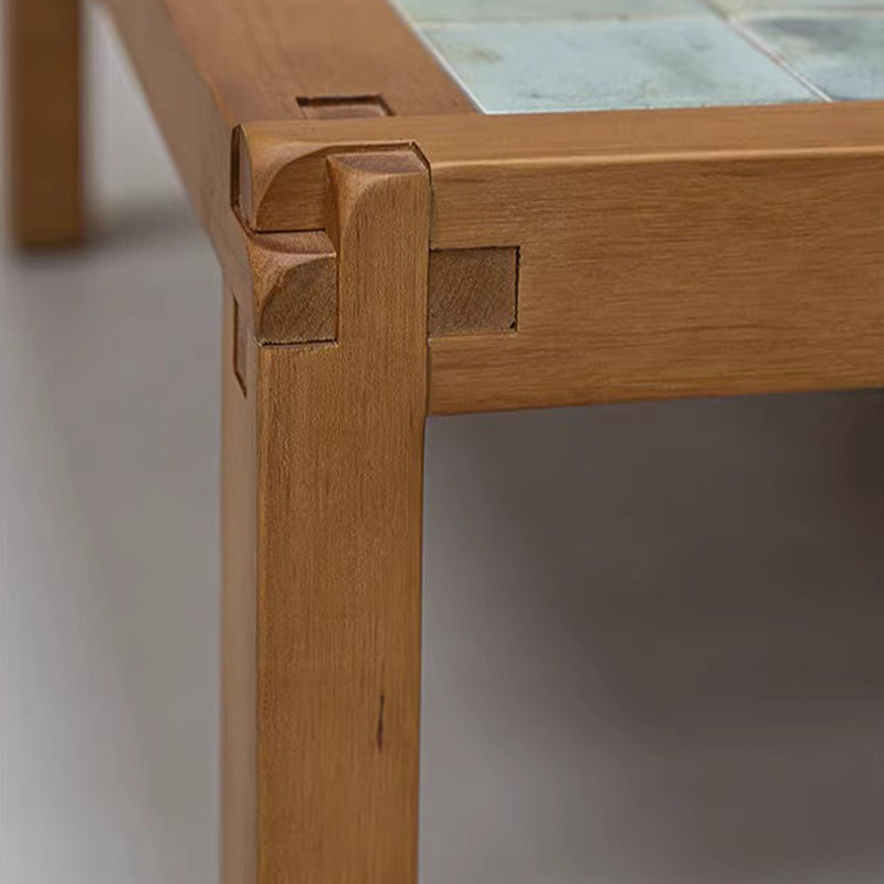 Retro Solid Wood Rectangular Coffee Table