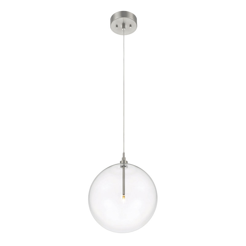 Luminaire suspendu 1 lumière Jeanna, Nickel