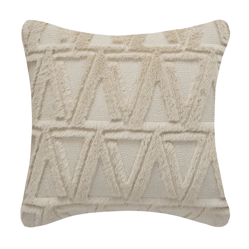 Coussin en fourrure synthétique , Beige clair