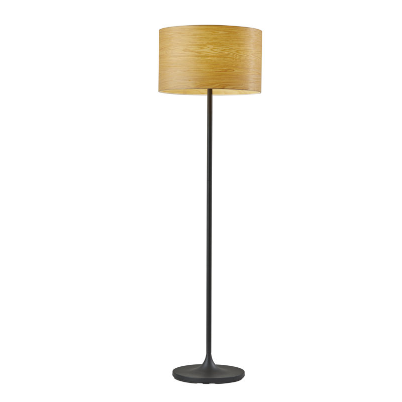 Lampe sur pied 60 po California, Noir, Beige