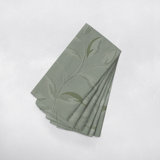 Vines Jacquard 6Pk Napkin Set - Nickel