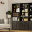 Bibliothèque standard H 70,9 po x l 23,6 po avec porte, bibliothèque moderne à 6 niveaux avec rangement, bibliothèque moderne au sol pour salon, bureau à domicile-1075997454-1107041478