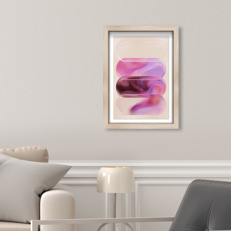 Clear Rose Print by Oliver Gal, 16.5"H x 11.5"W, Natural Oak Shadowbox