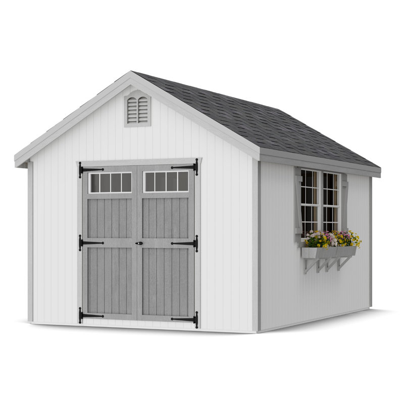 Colonial Williamsburg Outdoor Wood Storage Shed, Yes, 10' W x 14' D