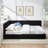 Upholstered bed frame with slats no box spring required-438955819