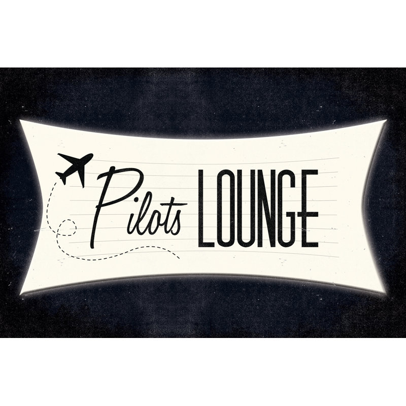 Pilots Lounge - Wrapped Canvas Print,  30cm H x 46cm W 