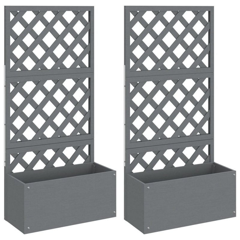 Danijel Wood Planter Box with Trellis