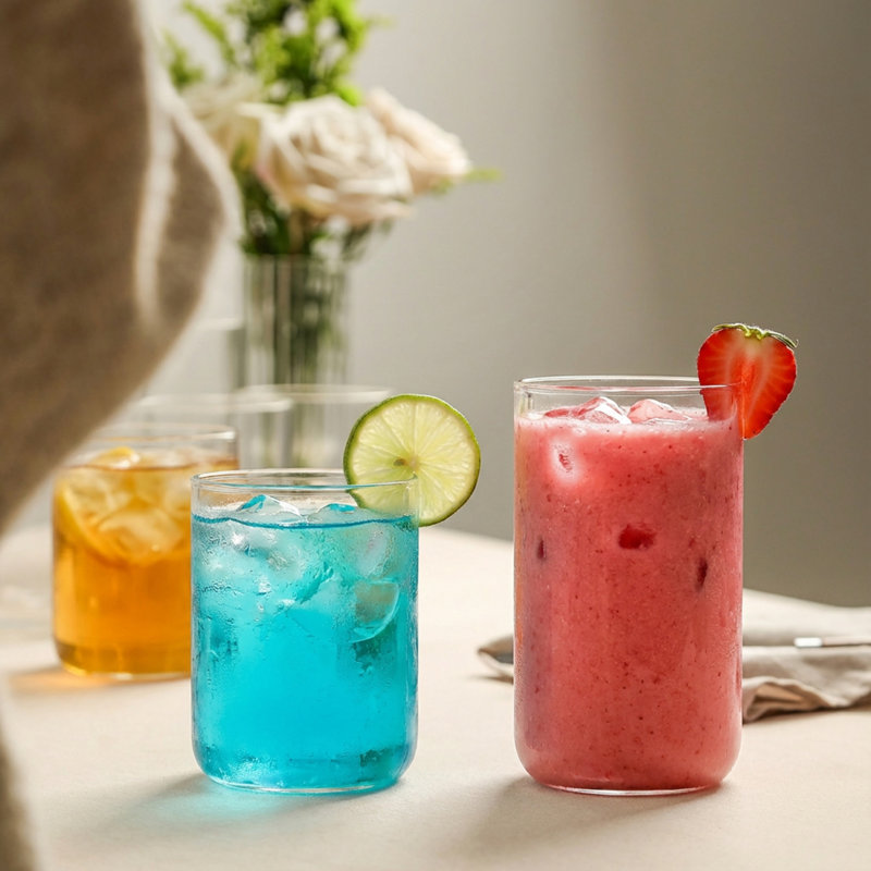 Ensemble de 8 verres en verre borosilicaté Stone Lain Celina