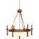 Clifden 6 - Light Dimmable Wagon Wheel Chandelier