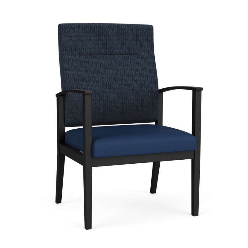 Fauteuil surdimensionné Amherst, Noir, Bleu impérial Patriot Plus - vinyle facile à net