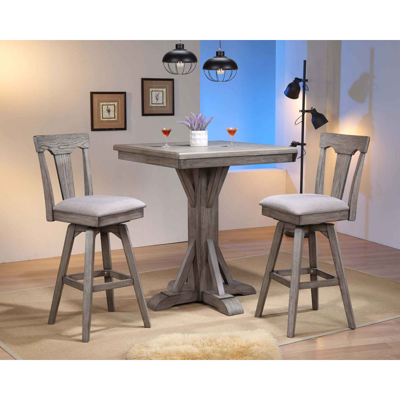 Camacho Swivel Upholstered Counter Stool, Bar Stool (30" Seat Height)