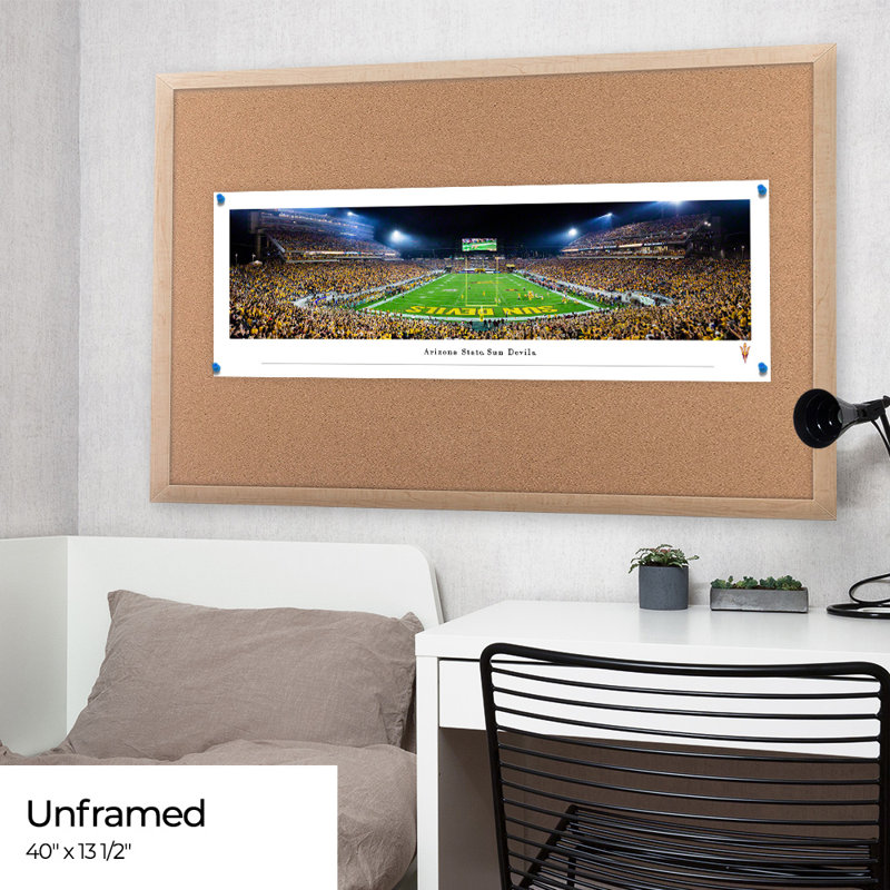 Impression panoramique Arizona State Football, H 13,5 po x l 40 po x P 1,125 po, Sans cadre