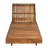 Outdoor Chaise Lounge Chair With 6-Position Adjustable Backrest,Acacia Solid Wood (Only LOUGNE FRAME, Not Include Cushion)