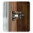 Solid wood bookcase with glass door-686571252