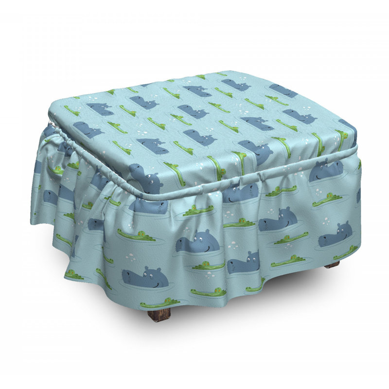Housse pour en repose-piedss d’eau hippopotame crocodile
