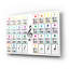 «Apprendre le piano, notes de musique, cartes flash» par Epic Portfolio, art mural en verre acrylique-1297654666