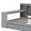 A Full-Sized Wooden Daybed With Three Built-In Drawers And Integrated USB Charging Ports-459065702