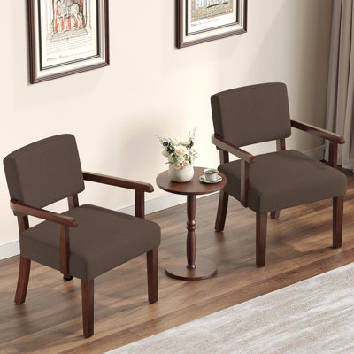 Aronas Upholstered Armchair With Solid Wood