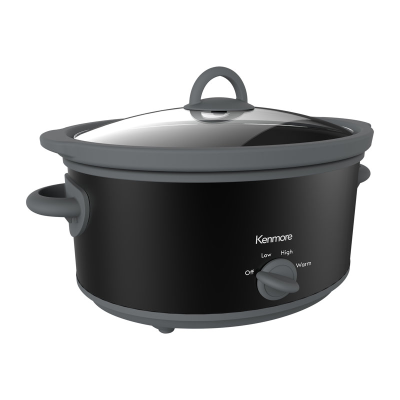 Kenmore 5 pte Mijoteuse avec couvercle en verre trempé et commande à cadran simple