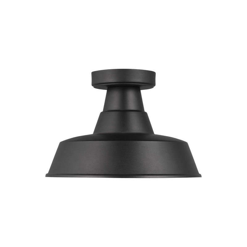 Barn 1 - Light Outdoor Semi Flush Mount, Black