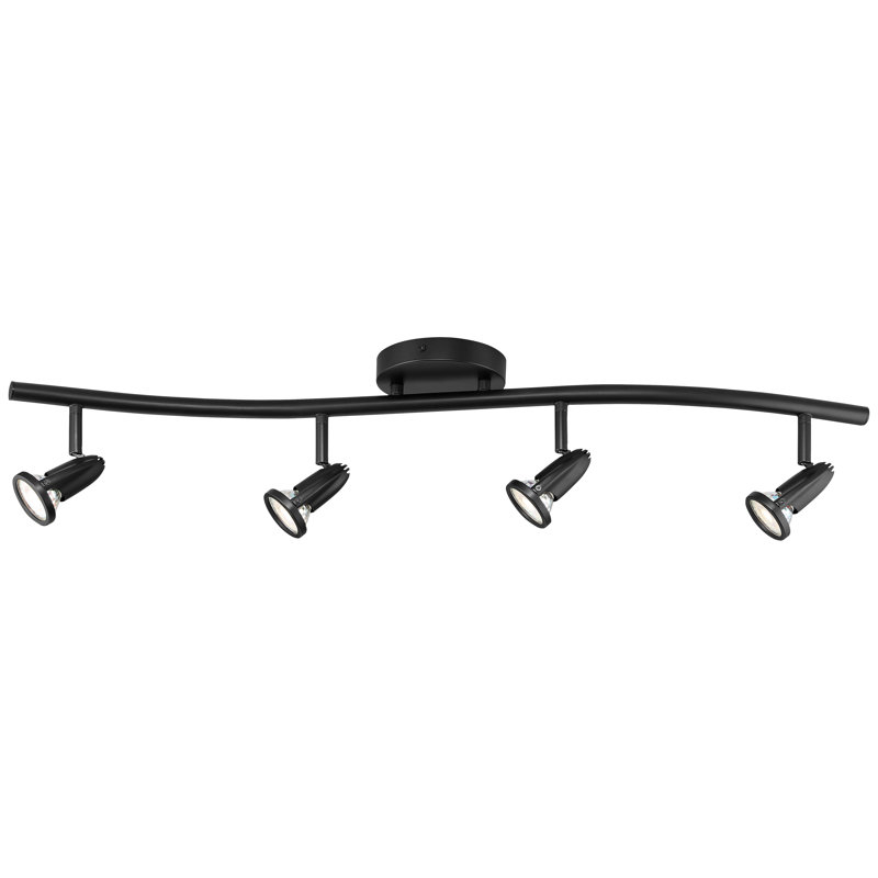 Cobra 33'' Black Metal 4-Light LED Track Lighting Kit