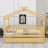 Wooden House Bed with Trundle-126131859-101824686