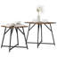  Side Table Set 2 Pcs Smoked Oak And Black 50 X 50 X 50 Cm-1826725367