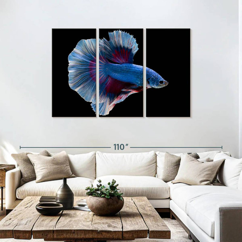 Brampt Elegant Blue Betta, 48" H x 74" W