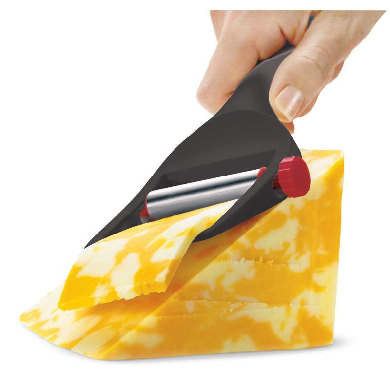 Cuisipro Adjustable Cheese Slicer, Adjustable Knob for Desired Thickness, Mandolin Slicer Alternative, Stainless Steel and Nylon, 23cm, Dishwasher Safe