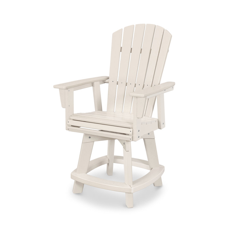 Chaise de comptoir pivotante Nautical Curveback Adirondack, 23,25 po, Sable