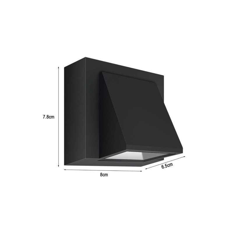 Blacine Black 7.8cm H Integrated LED Outdoor Flush Mount