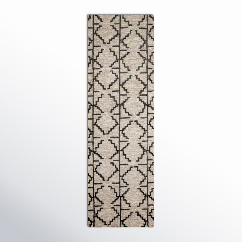 Tapis en laine Carlette, Tapis de couloir 2 pi 6 po x 8 pi