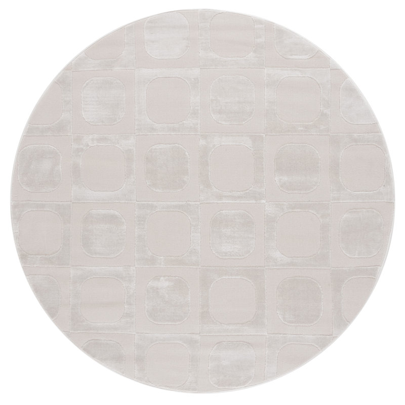 Izazul 100 Performance Geometric Rug, Round 6'3"