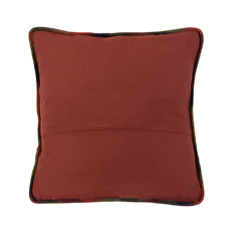 Donna Sharp Campfire Square Quilted Pieced Cotton Throw Pillow