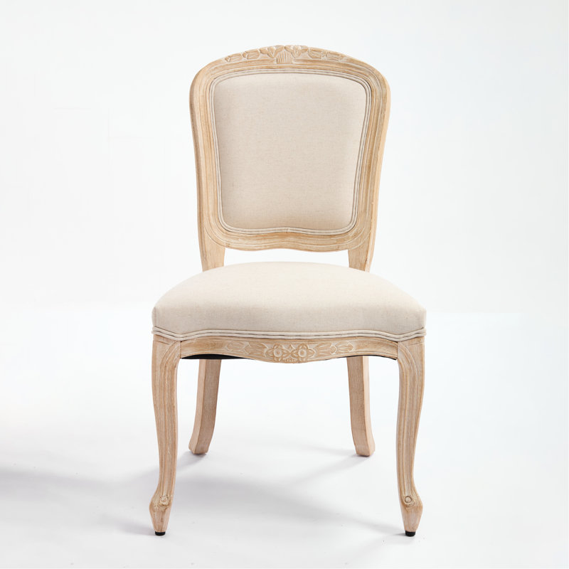 Chaise rembourrée avec pieds en bois