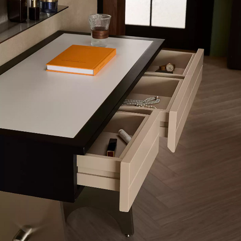 Exquisite Three-drawer Desk And Dressing Table