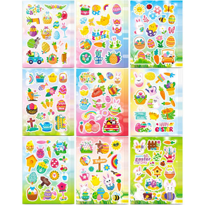 32 Sheets Easter Stickers For Kids 532 Pcs Easter Decorations Stickers Bulk For Crafts Gifts Cards Envelopes Decor