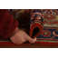 Tapis de couloir oriental rouge 3x8