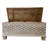 Hand-crafted Solid Wood Large Bench Trunk With Honeycomb Carved Front Panel
