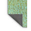 Tapis bleu abstrait en laine et polyester tissé à la machine-494323462