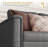 91" Modular Faux Leather Sectional Sofa With Storage Ottoman, Mid-Century Modern Reversible L-Shaped Couch With Padded Armrests, Grey-123828478