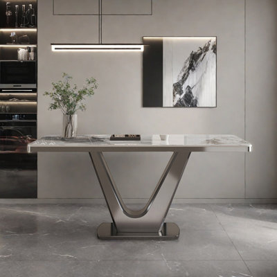 Table de salle à manger légère et luxueuse
