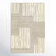 Roma Striped Hand Tufted Wool Area Rug in Gray
