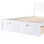 Lit plateforme double avec tiroirs sous le lit