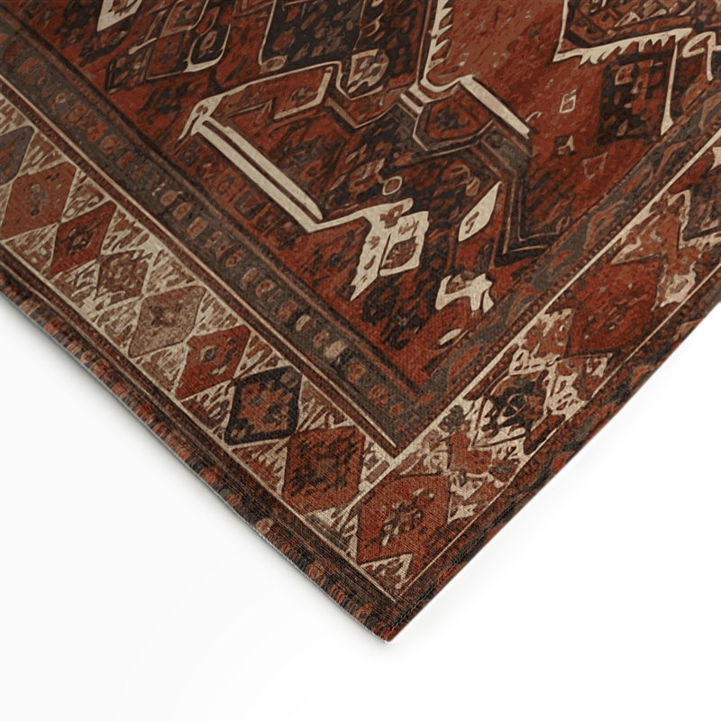 Tapis turc intérieur et extérieur brun, Rectangle 5 pi x 7 pi