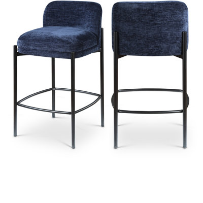 Brixen Upholstered Counter Stool with Metal Frame