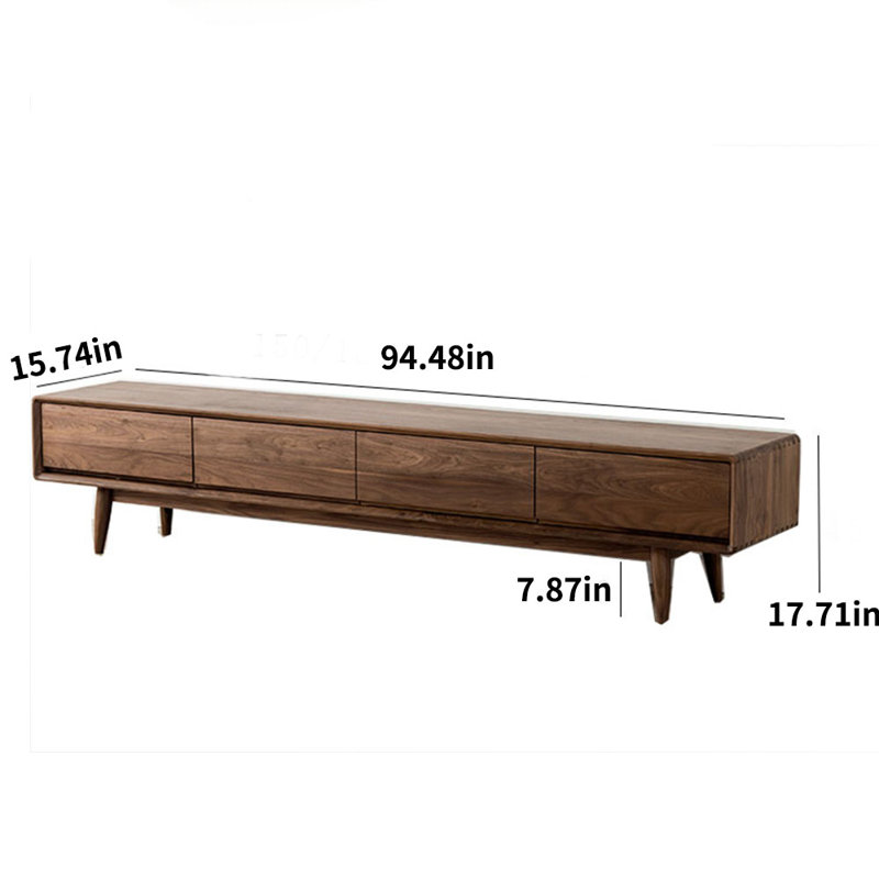 Solid Wood 94.48'' W Storage Credenza