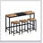Modern Design Kitchen Dining Table Set with 3 Stools, Splicing Tabletop, and Convenient Hanging Stool Feature