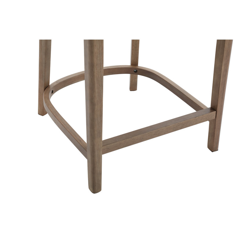 Alyssya Solid Wood Counter Stool, White, Brown/White