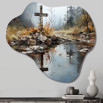 Sculpture religieuse, reflet divin, paysage II, art mural paysage asymétrique
